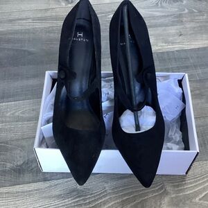 Halston Heritage Black Pointed Toe Heels